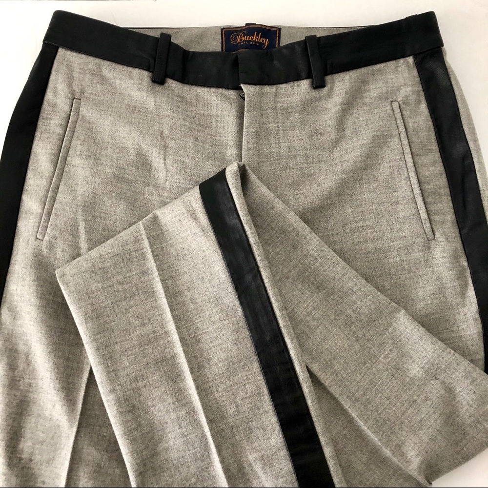 Madewell leather trim pants
